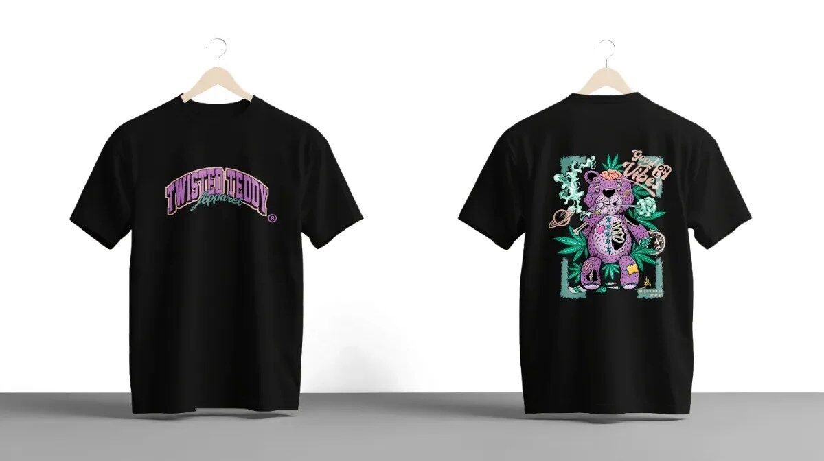 Cosmic Kush Teddy Graphic T Shirt